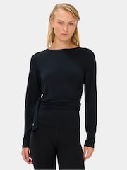 أسود - رداء عُلوي Wear Your Way بكُم طويل من تشكيلة Soft Flow Studio من Sweaty Betty - صورة 3 من 6