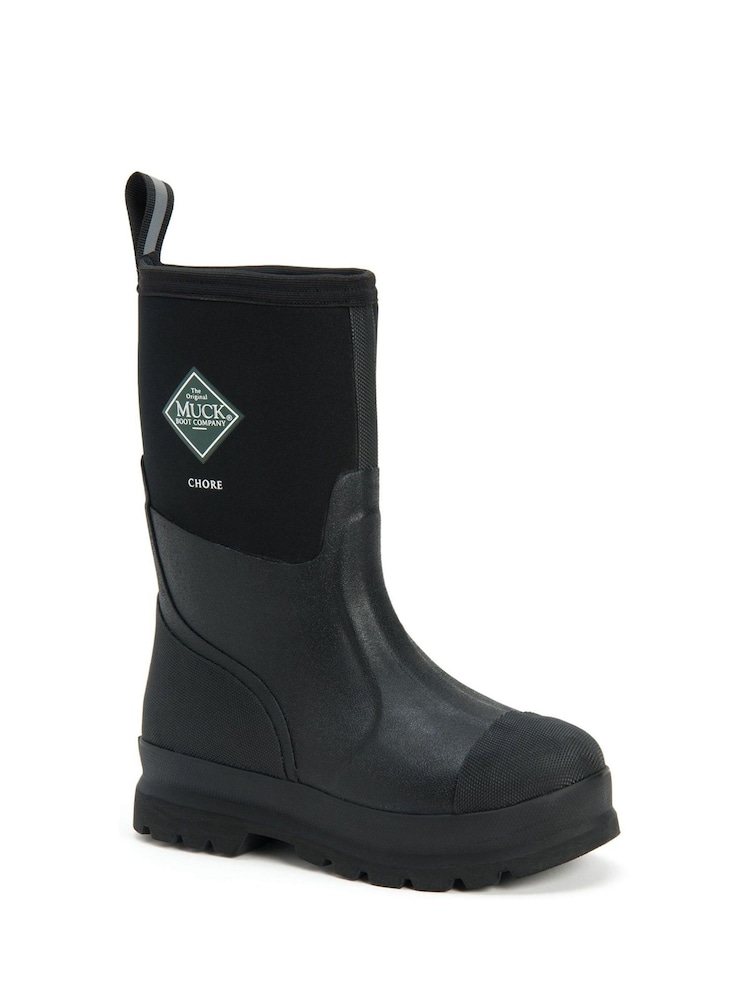 Muck Boots Black Chore Classic Mid Patterned Wellies - Image 2 of 5