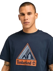 Timberland Blue Outdoor Front Graphic T-Shirt - Image 4 of 5
