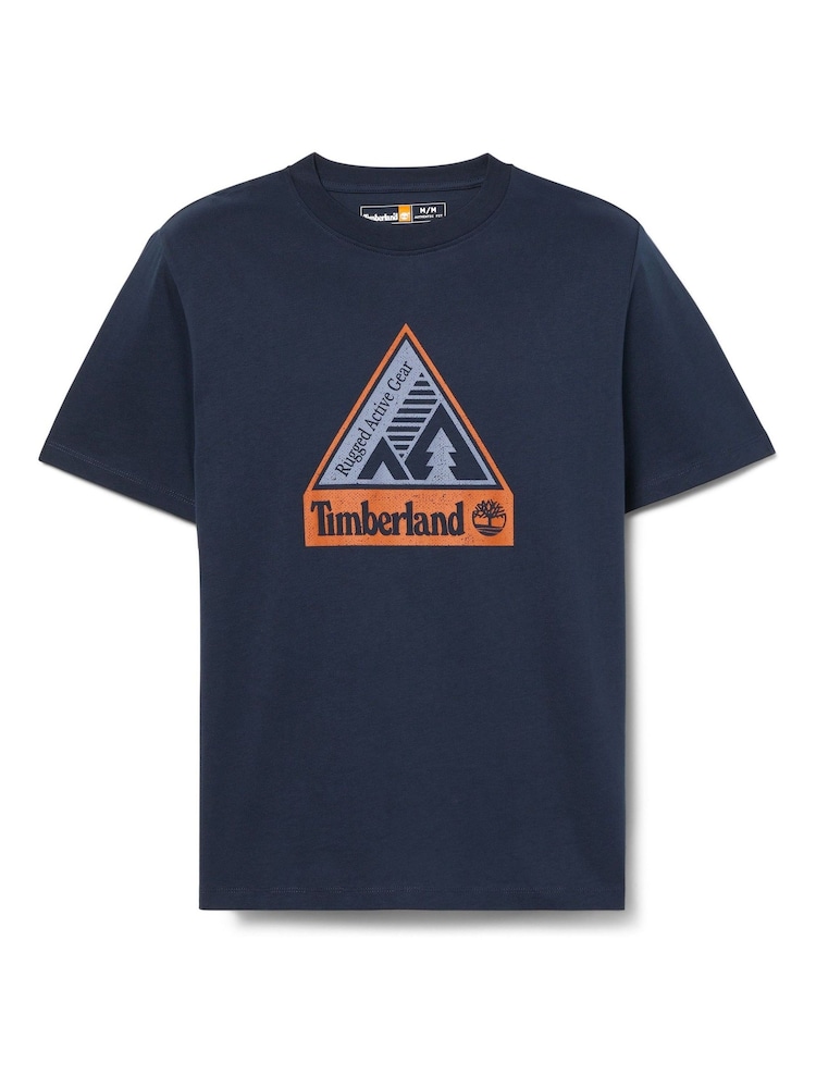 Timberland Blue Outdoor Front Graphic T-Shirt - Image 5 of 5