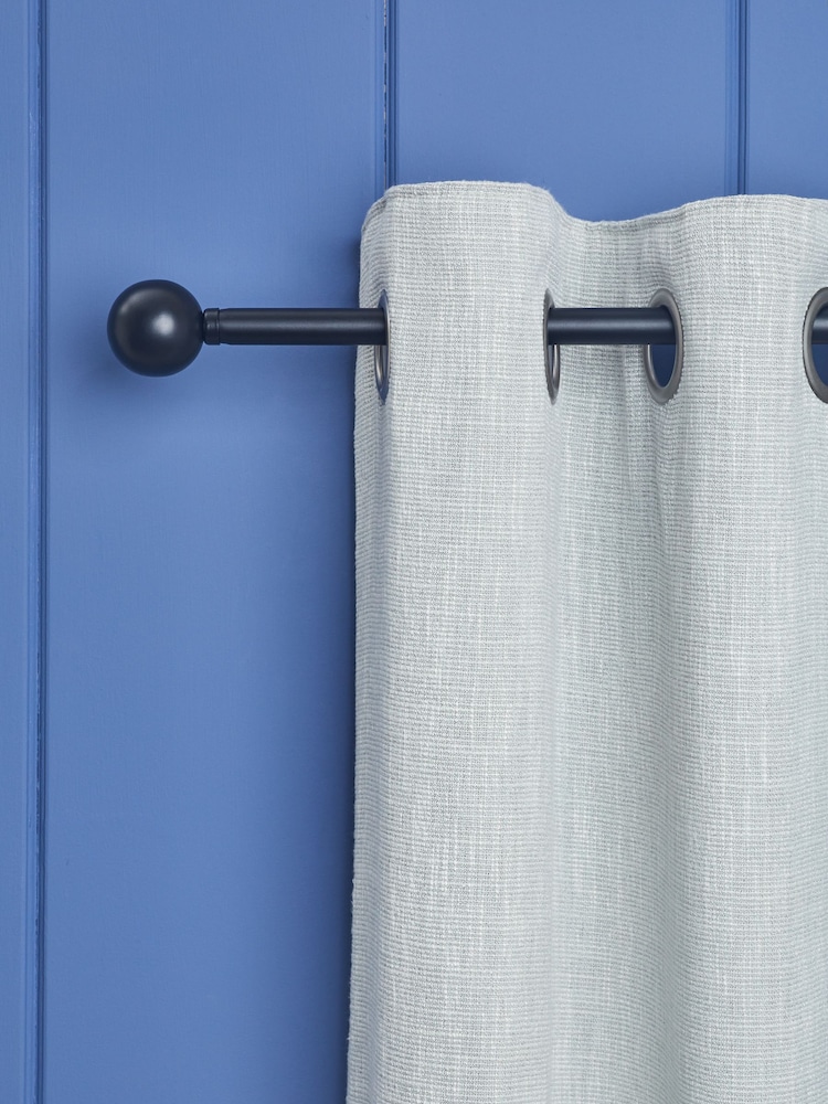 Black Ball Finial Extendable Curtain 19mm Pole Kit - Image 2 of 4