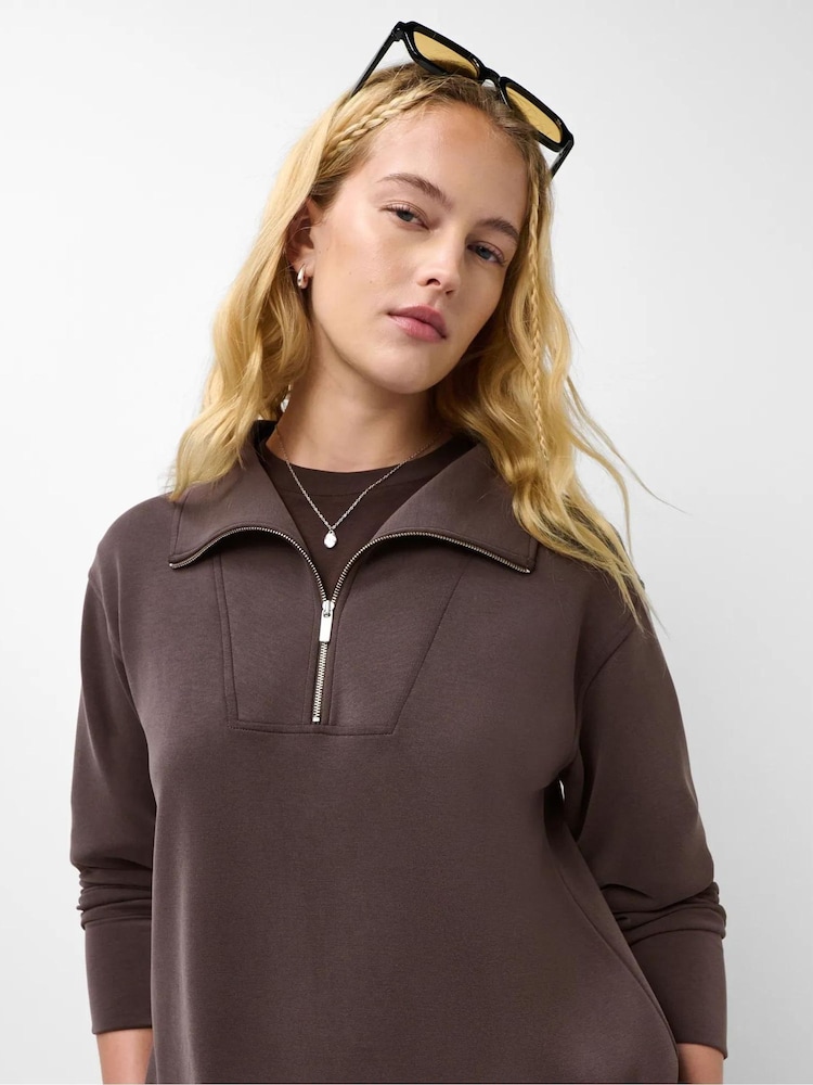 Braun - Sweaty Betty Sand Wash Half Zip Longline Sweatshirt - Bild 1 von 6 Braun - Sweaty Betty Sand Wash Half Zip Longline Sweatshirt - Bild 1 von 6