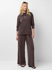 Braun - Sweaty Betty Sand Wash Half Zip Longline Sweatshirt - Bild 2 von 6