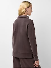 Braun - Sweaty Betty Sand Wash Half Zip Longline Sweatshirt - Bild 3 von 6