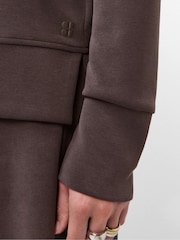 Braun - Sweaty Betty Sand Wash Half Zip Longline Sweatshirt - Bild 4 von 6