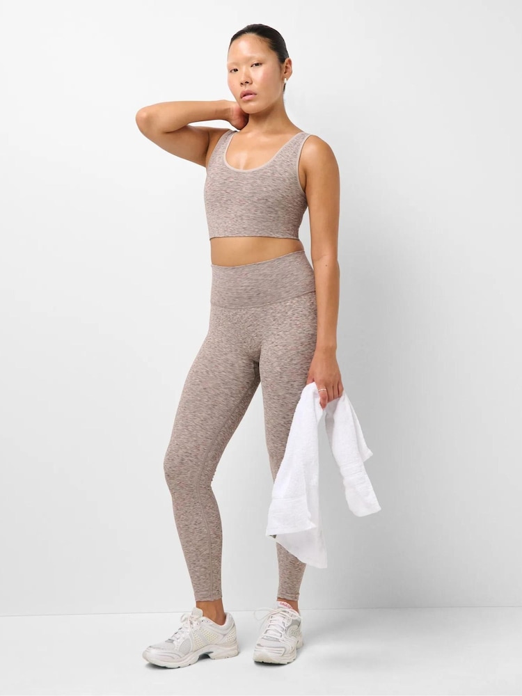 Sweaty Betty Brown Seamless Space Dye Scoop Bra - Image 2 of 5