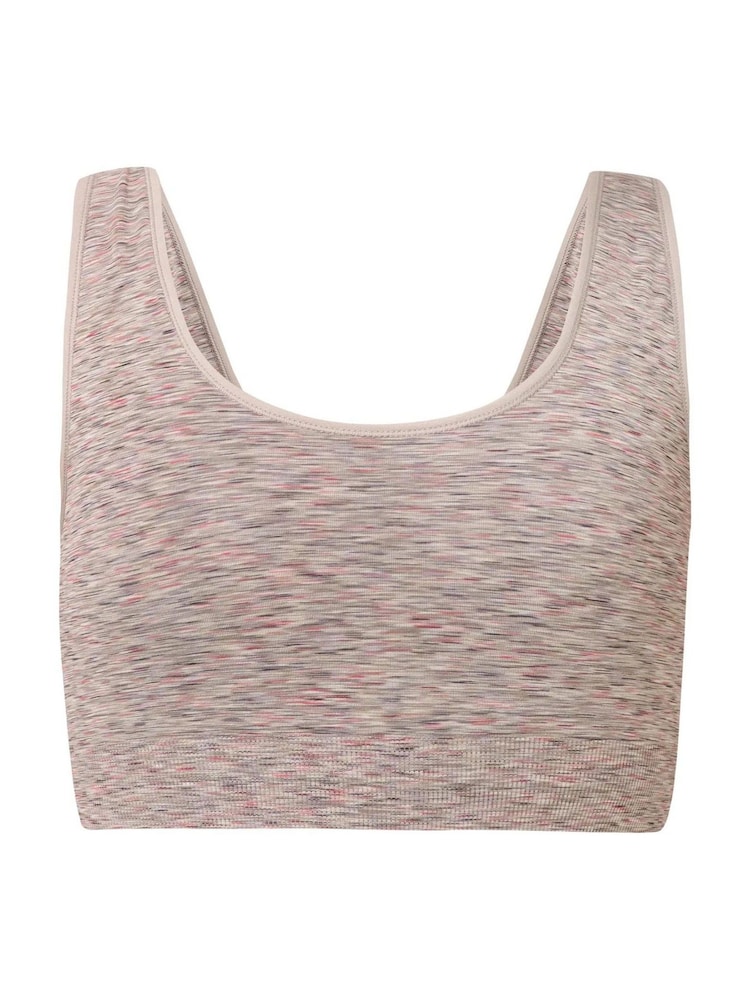 Sweaty Betty Brown Seamless Space Dye Scoop Bra - Image 5 of 5