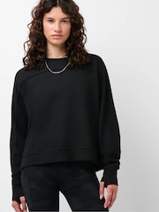 Sort - Sweaty Betty After Class Seam Detail Crop Sweatshirt - Billede 2 af 6