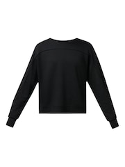 Sort - Sweaty Betty After Class Seam Detail Crop Sweatshirt - Billede 5 af 6