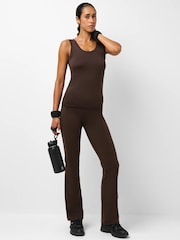 Sweaty Betty Brown Seamless Ruched Tank Top - Image 4 of 6