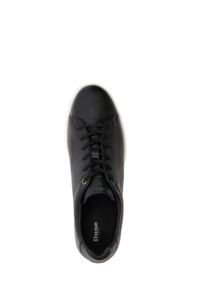 Dune London Black Theons Lightweight Clean Cup Sneakers - Image 4 of 4