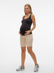 Mamalicious Cream Maternity Over The Bump Seamless Support Shorts - Image 1 of 4