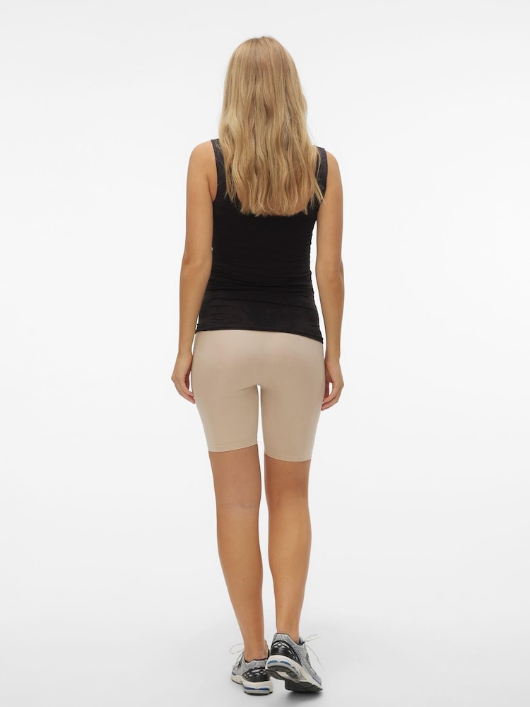 Mamalicious Cream Maternity Over The Bump Seamless Support Shorts - Image 2 of 4