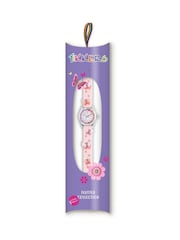 Peers Hardy Pink Tikkers Strap Silver Time Teacher Butterfly Watch - Image 4 of 5