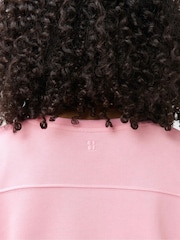 Sweaty Betty Pink After Class Yoke Longline Sweatshirt - Image 5 of 5