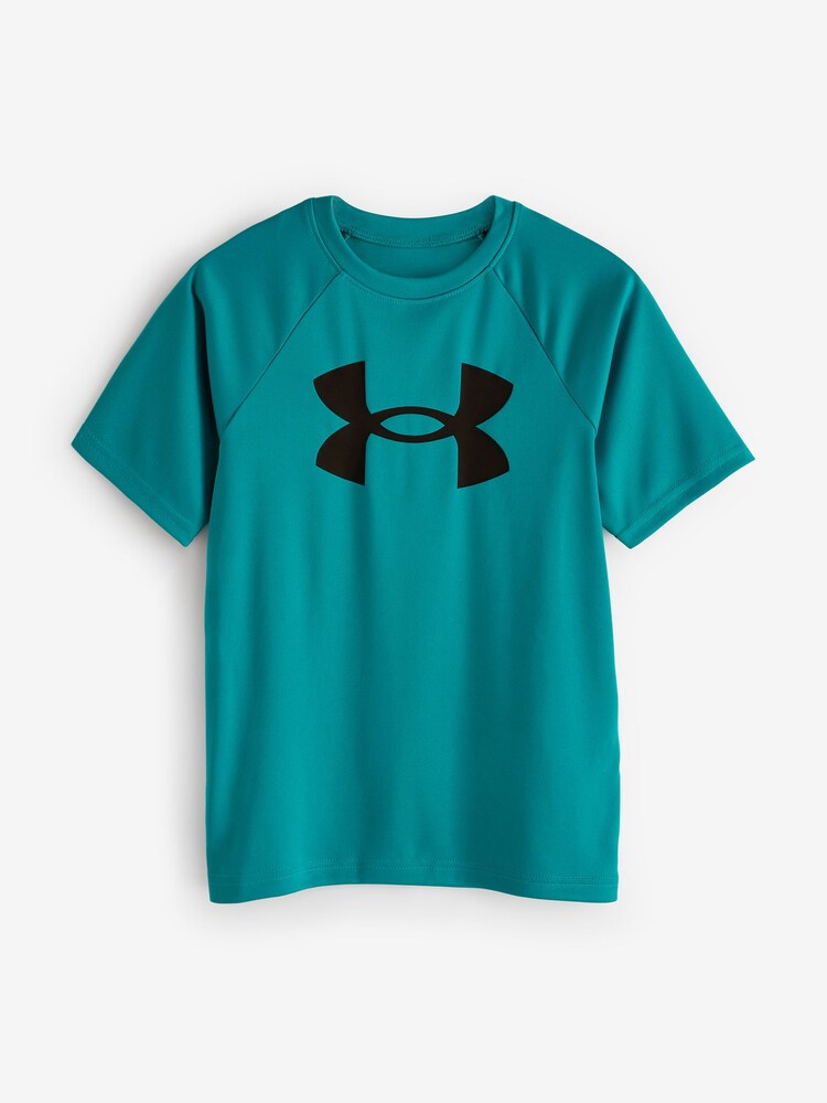 أزرق - تيشرت بشعار كبير بكم قصير من Under Armour - صورة 3 من 3
