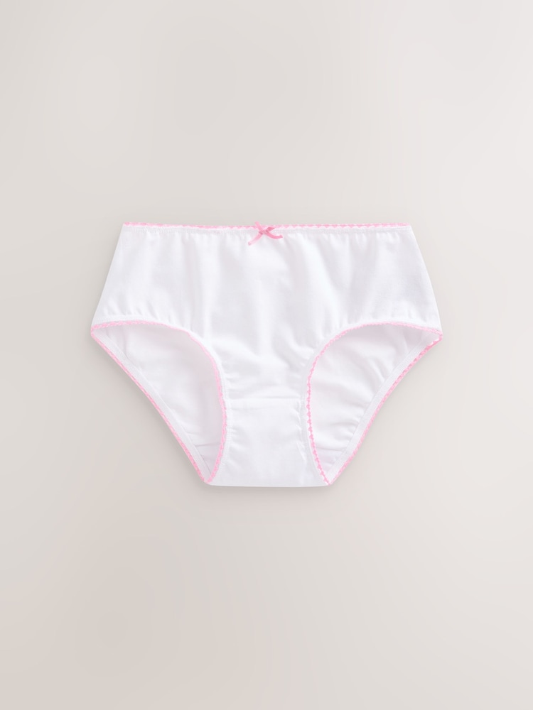 White Heart Lace Trim Briefs 10 Pack (1.5-16yrs) - Image 5 of 13