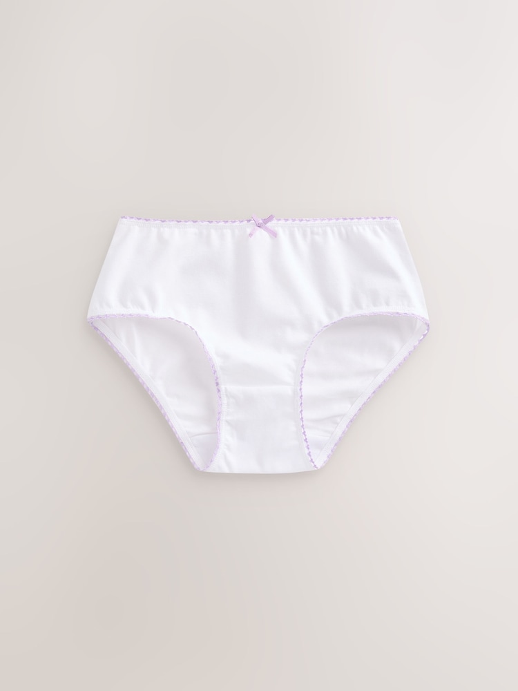 White Heart Lace Trim Briefs 10 Pack (1.5-16yrs) - Image 6 of 13