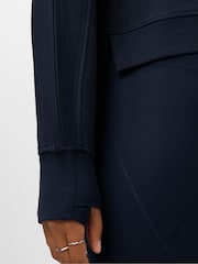 Sweaty Betty Blue After Class Yoke Crop Sweatshirt - Image 5 of 6