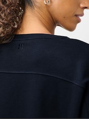 Sweaty Betty Blue After Class Yoke Crop Sweatshirt - Image 6 of 6