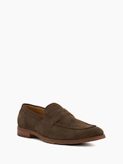 Dune London Brown Chrome Standard Fit Sulli Natural Sole Penny Loafers - Image 4 of 6