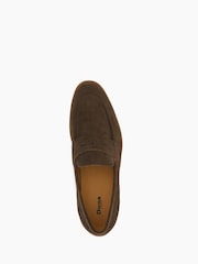 Dune London Brown Chrome Standard Fit Sulli Natural Sole Penny Loafers - Image 6 of 6