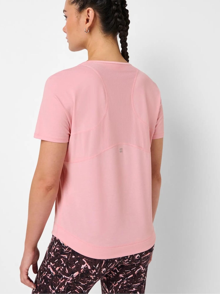 Sweaty Betty Pink Breathe Easy Mesh T-Shirt - Image 2 of 6