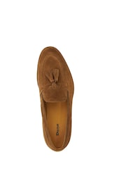 Rjav Chrome - Dune London Sandders Usnjeni podplat Tassel mokasini - Slika 4 iz 6