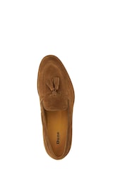 Rjav Chrome - Dune London Sandders Usnjeni podplat Tassel mokasini - Slika 6 iz 6