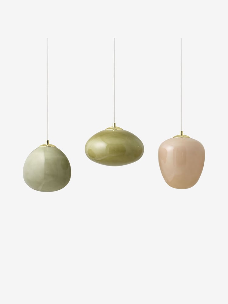 MADE.COM Green Adrianne Linear Pendant Light - Image 2 of 3