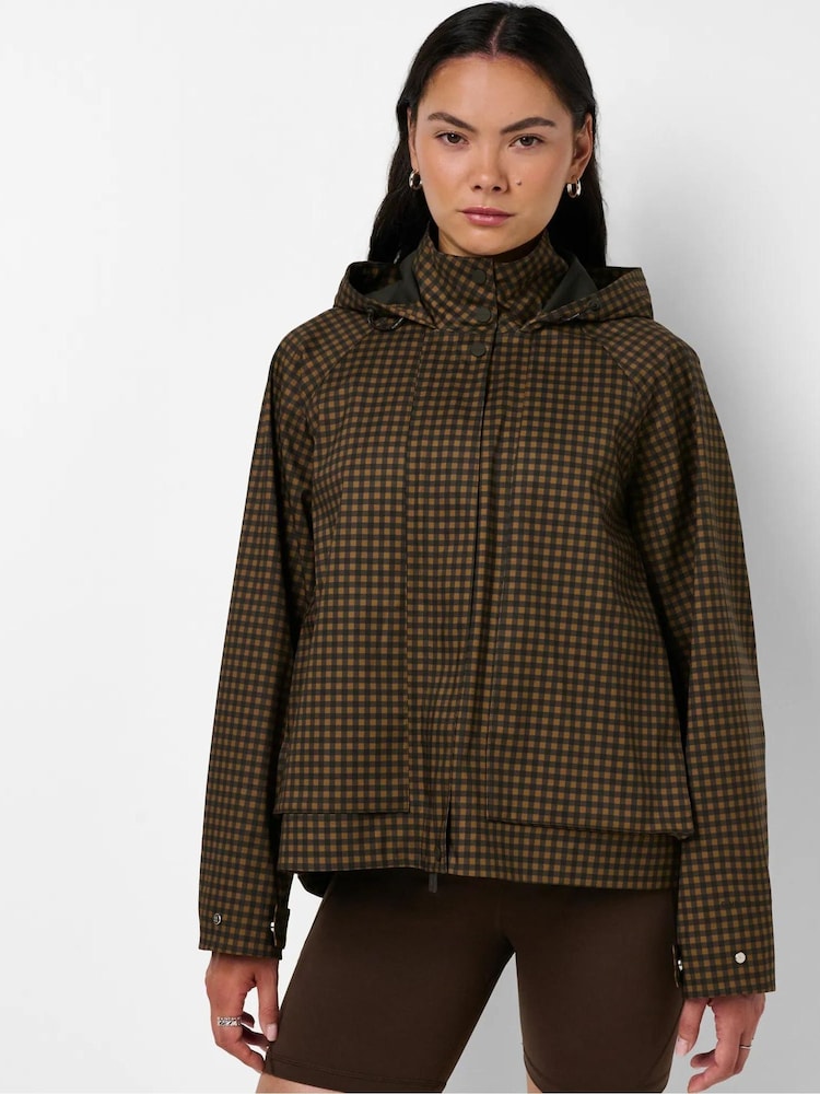 Sweaty Betty Brown Motion Waterproof Cropped Parka - Image 1 of 6 Sweaty Betty Brown Motion Waterproof Cropped Parka - Image 1 of 6