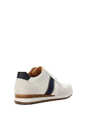 Dune London White Standard Fit Treck Stripe Webbing Runner Trainers - Image 5 of 6