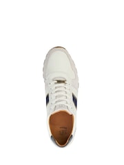 Dune London White Standard Fit Treck Stripe Webbing Runner Trainers - Image 6 of 6