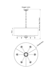 Bronze Upton 6 Light Chandelier Light - Image 4 of 5