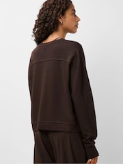 Sweaty Betty Brown After Class Yoke Crop Sweatshirt - Image 2 of 6