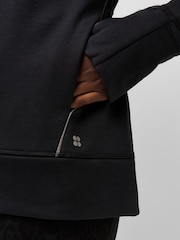 Sweaty Betty Black Tempo Train Adjustable Crew Neck Sweatshirt - Image 4 of 5