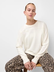 Hvid - Sweaty Betty After Class Seam Detail Crop Sweatshirt - Billede 1 af 6