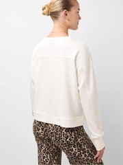 Hvid - Sweaty Betty After Class Seam Detail Crop Sweatshirt - Billede 3 af 6