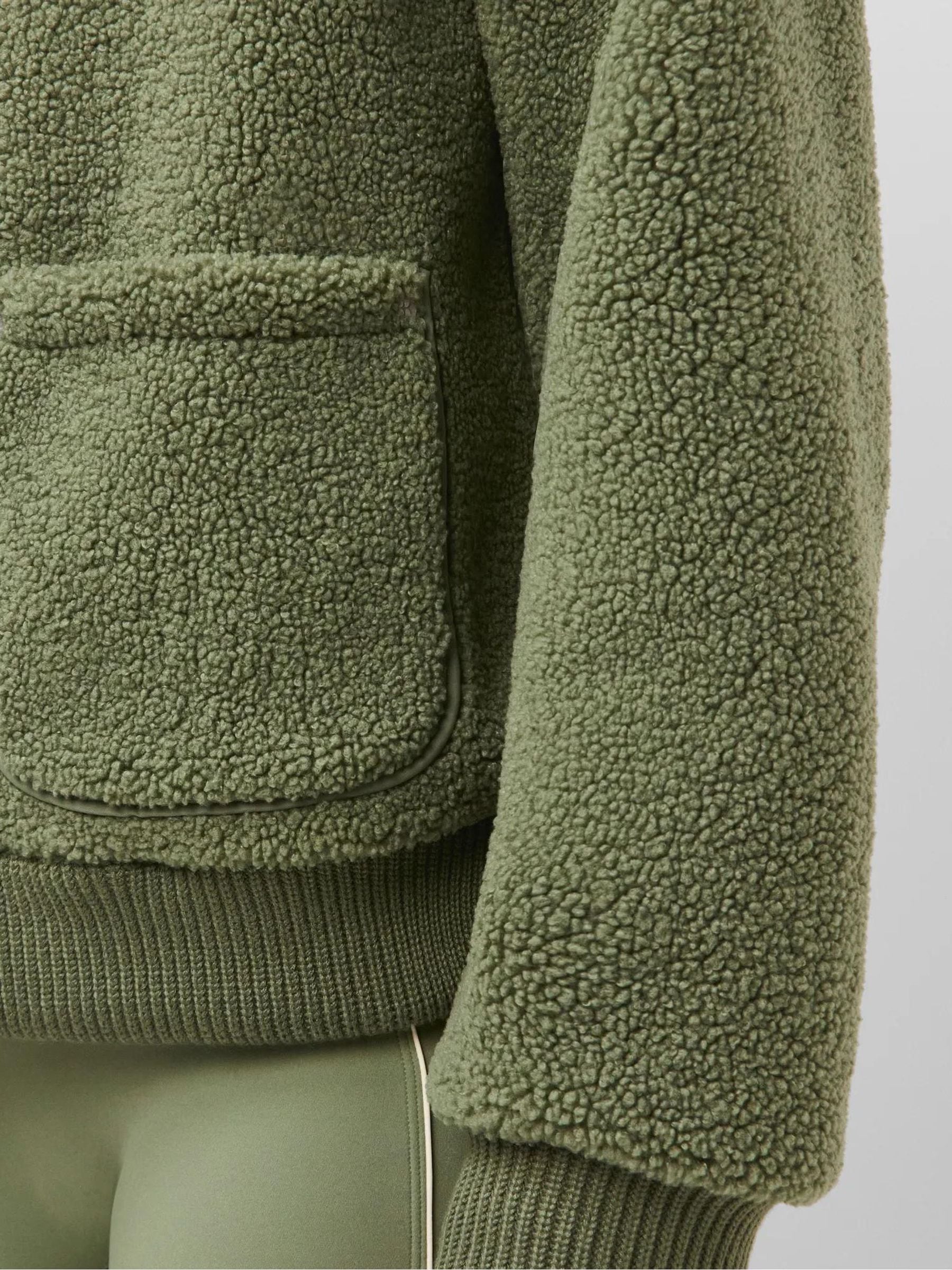 Buy Sweaty Betty Green Plush Ribbed Zip Up Fleece from Next USA