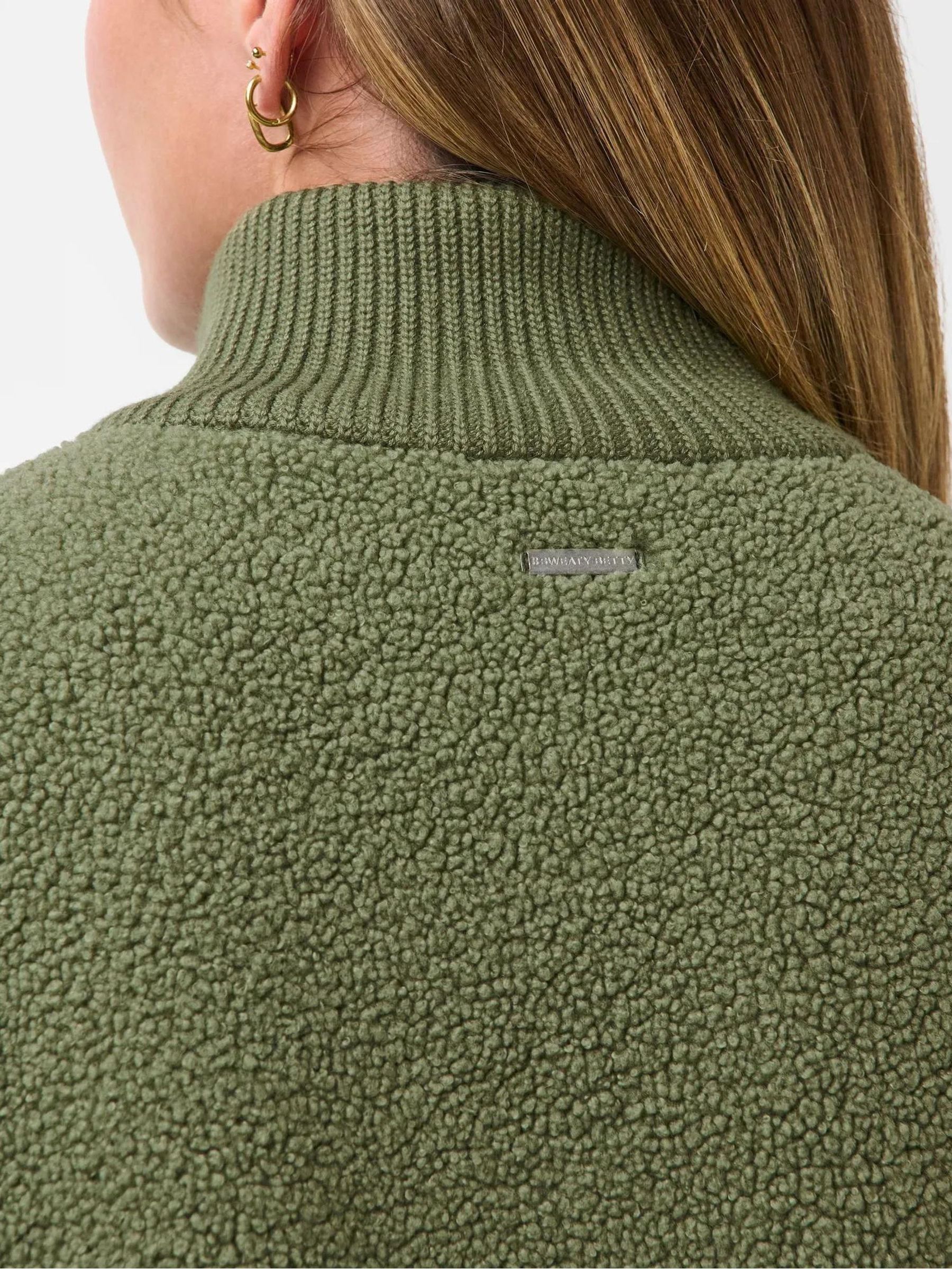 Buy Sweaty Betty Green Plush Ribbed Zip Up Fleece from Next USA