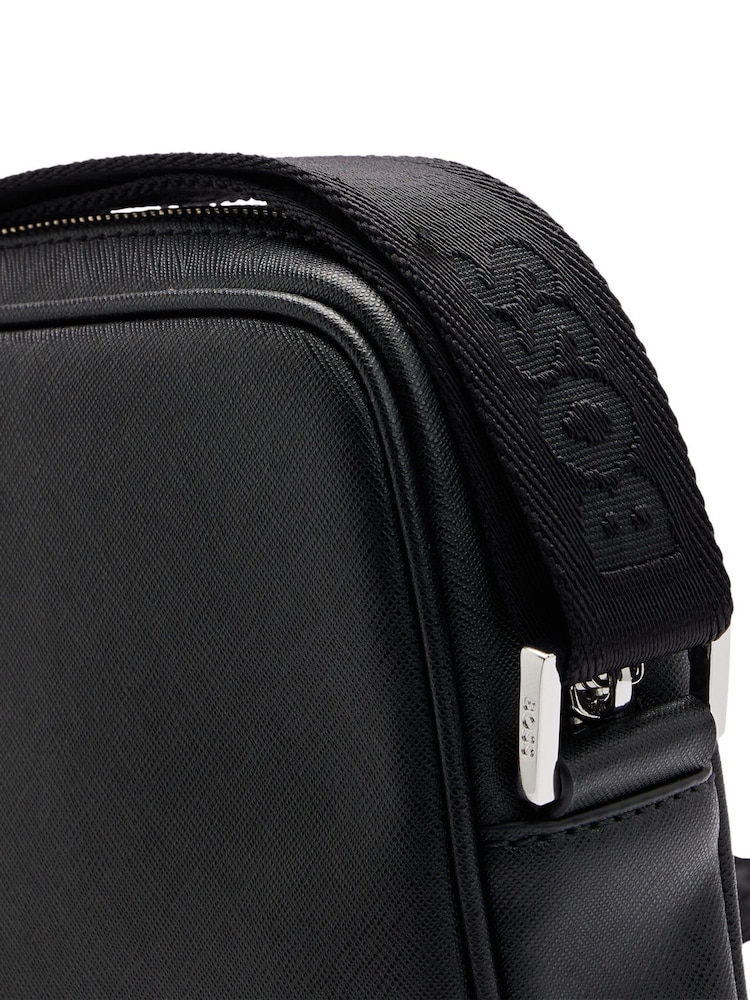 BOSS Black Leather Logo Reporting Bag - Image 10 of 10 BOSS Black Leather Logo Reporting Bag - Image 10 of 10