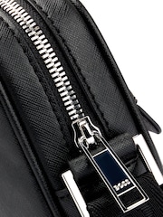 BOSS Black Leather Logo Reporting Bag - Image 7 of 10