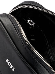 BOSS Black Leather Logo Reporting Bag - Image 9 of 10