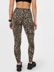 Braun mit Leopardenmuster - Sweaty Betty Power 7/8 Leggings mit Paspelierung - Bild 2 von 6