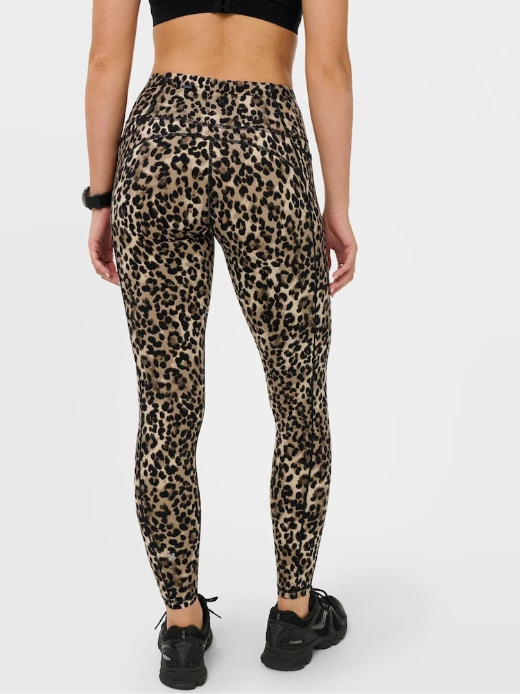 Braun mit Leopardenmuster - Sweaty Betty Power 7/8 Leggings mit Paspelierung - Bild 2 von 6 Braun mit Leopardenmuster - Sweaty Betty Power 7/8 Leggings mit Paspelierung - Bild 2 von 6