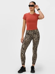 Braun mit Leopardenmuster - Sweaty Betty Power 7/8 Leggings mit Paspelierung - Bild 3 von 6