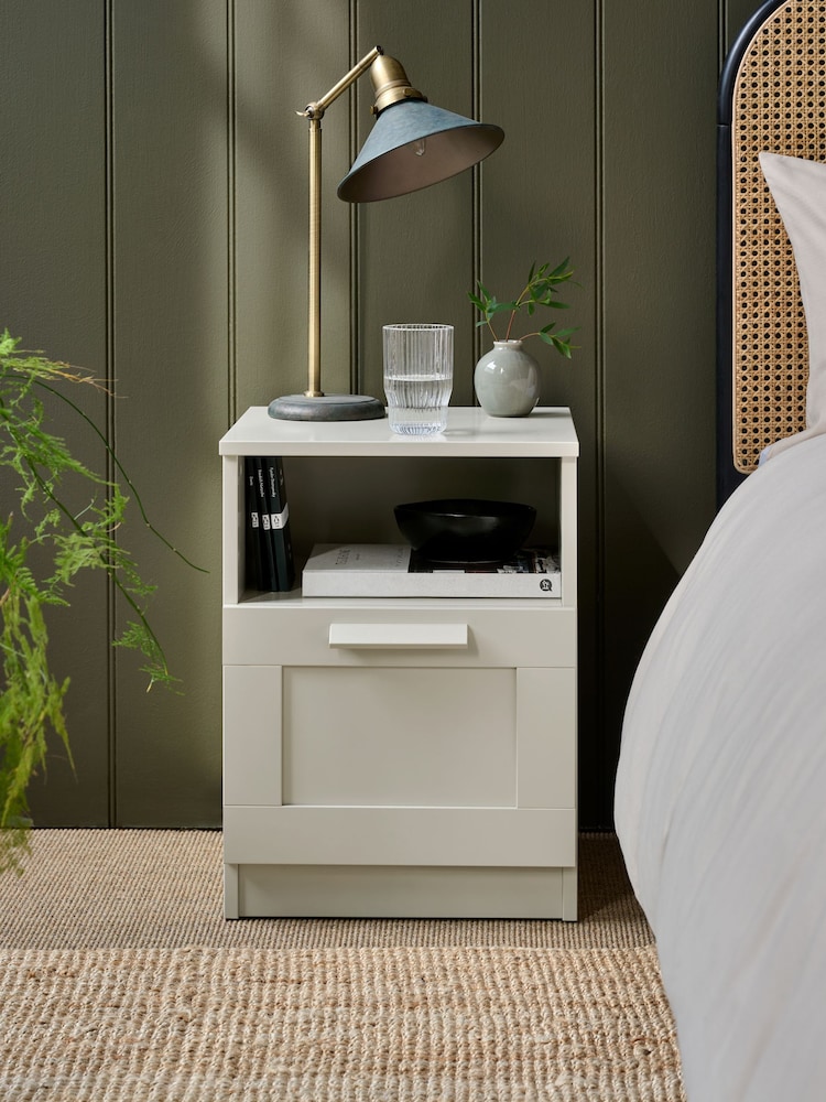 Natural Flynn 1 Drawer Bedside Table - Image 1 of 12