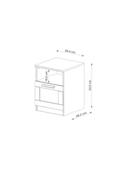 Natural Flynn 1 Drawer Bedside Table - Image 12 of 12