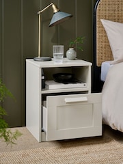 Natural Flynn 1 Drawer Bedside Table - Image 3 of 12