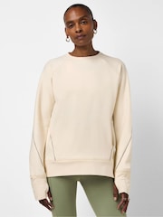 Sweaty Betty Brown Tempo Train Adjustable Crew Neck Sweatshirt - Image 1 of 6